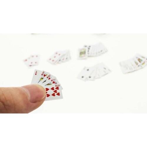 1:12 Scale Playing cards Dollhouse Miniature Toy Doll Food Kitchen living room