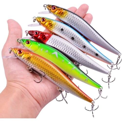 1PCS 14cm/22g 3D Bionic Minnow Fishing Lure Hard Bait with 3 Treble Hooks Fishing Tackle Lure 3D Eyes Carp Fishing Swimbait