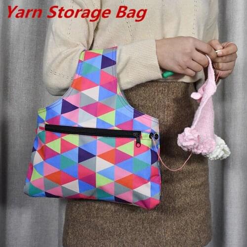 1pc Portable Knitting Needle Storage Bag Oxford Cloth Yarn Crochet Knit Organizer Colorful