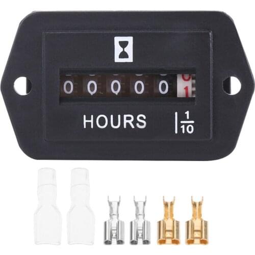 1pc Mechanical Hour Meter Timer Gauge Replacement Accessories For Diesel Gasoline Engine Generator HM002 HS