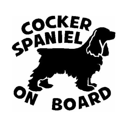 15CM*13.8CM COCKER SPANIEL ON BOARD Dog Lovely Sticker Car Vinyl Decals Suitcase Laptop Window Sticker