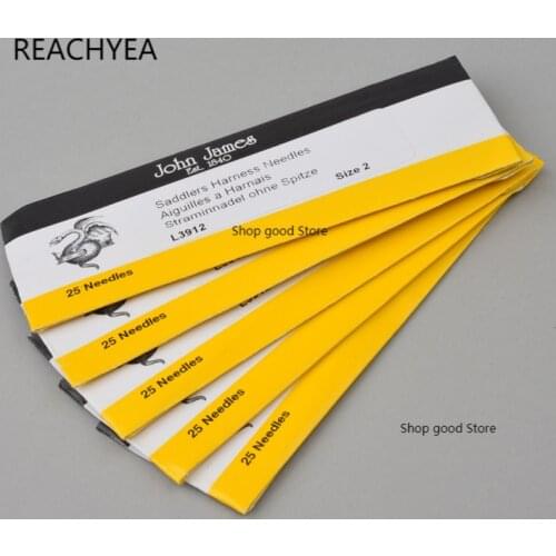 25Pcs/Bag Hand Needle Britain John James Leatherwear Needle Round Needle Diy Leatherwear hand Tool Leather Crafts blunt end