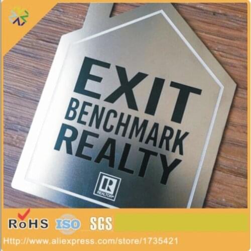 Alibaba metal business card/Stainless steel business card/black words printing metal business card