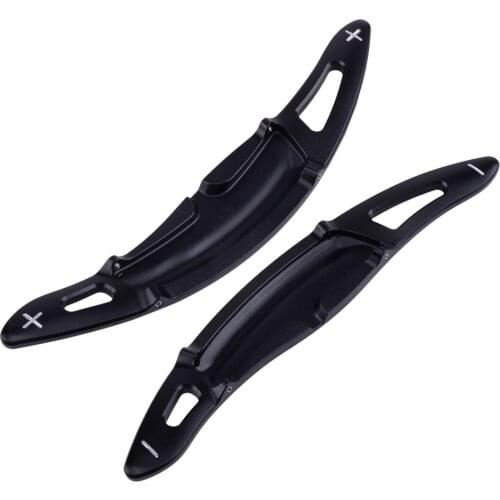 Car Black Aluminum Alloy Steering Wheel Shift Paddle Shifter Extension fit for Porsche Panamera Cayenne Macan 718 911 918