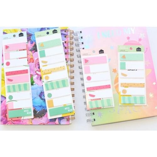 Domikee cute cartoon watermelon design school student memo pad stationery supplies,kawaii index label/note flag for girl