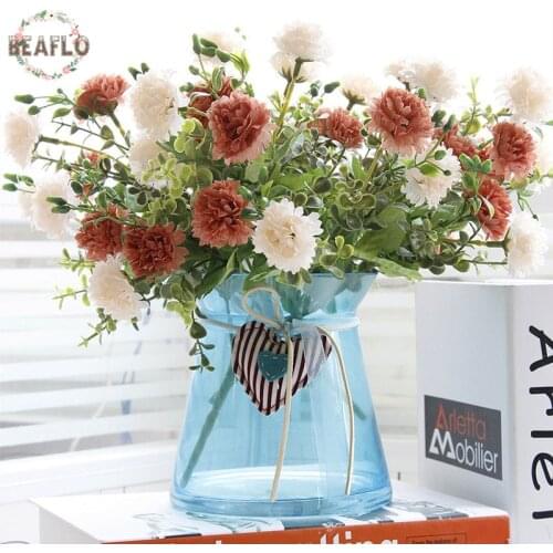 1Bunch Artificial Flower 5 Heads Fake Lilac Bouquet Wedding Arrangement Christmas Home Decoration 4 Colors
