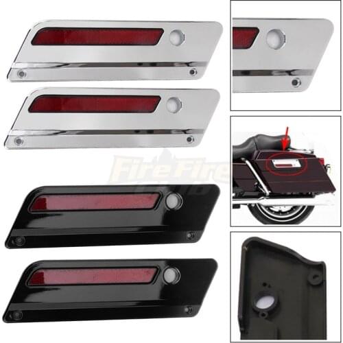 Motorcycle Saddlebag Latch Cover For Harley Touring Electra Street Glide Road King FLH FLT FLHR FLTR 1993-2013 12 11 10 09
