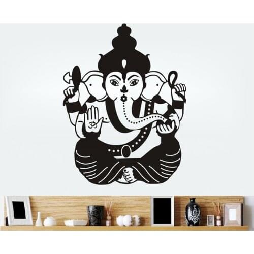 Indian Buddha Wall Decal Ganesha Pattern Wall Stickers DIY Home Vinly Art Mural Vinilos Paredes Elephant Wall Sticker SYY63