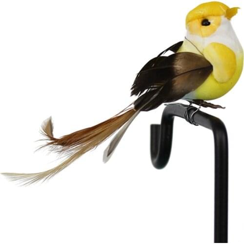 Gardening Fake Birds Crafts Artificial Lifelike Beautiful Decoration Props Colorful Home Party Plastic Ornaments Feathers Mini