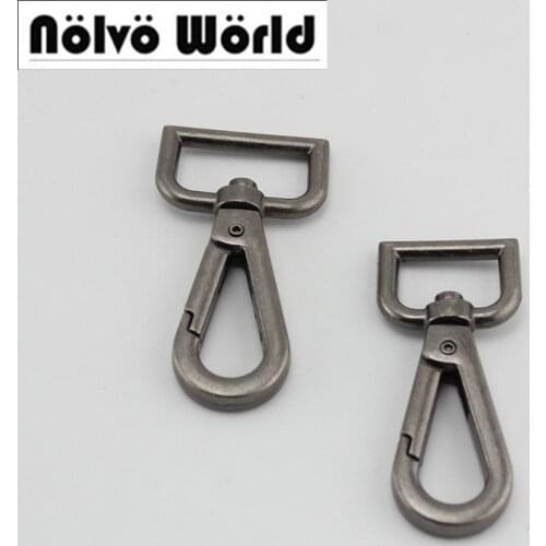 60pcs 10pcs 25mm 20mm new old silver trigger snap hook hand bag gold swivel clasp hooks hardware accessory DIY High quality