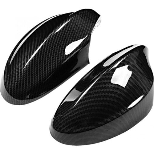 Left Right Kit Carbon Fiber Style Door Wing Mirror Protector Rearview Cover Fits for E90 05-07 Car Wing Mirror Cover Styling