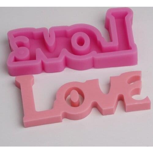 Love Word Chocolate Soft Sweets Cake Mold Liquid Silicone Molds Cake Baking Tools for Wedding Supply