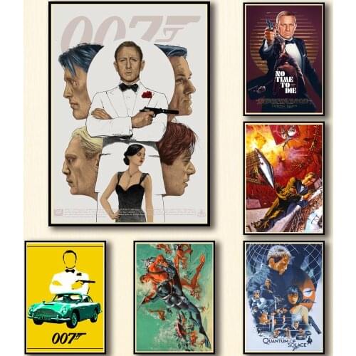 32 Designs James Bond 007 Whitepaper Poster Home Decal Art Painting Funny Wall Sticker for Coffee House Bar 1