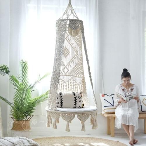 Hand-woven Hanging Chair Basket подвесное кресло Balcony Swing Chair Home Garden Furniture Support Weight 200kg