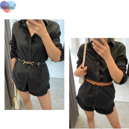 Genuine Leather Belt Women Fashion Horse-bit Decoration High End Hardware Cummerbunds Female Show Accessory