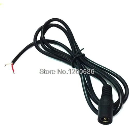 22AWG DC Power Plug Female Pigtails wire harness 5.5mm x 2.1mm 0.5M for LED Strip Light wire harness