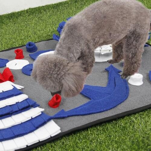 Pet Dog Snuffle Mat Pet Sniffing Training Blanket Detachable Fleece Pads Dog Mat Relieve Stress Nosework Puzzle Toy Pet Nose Pad