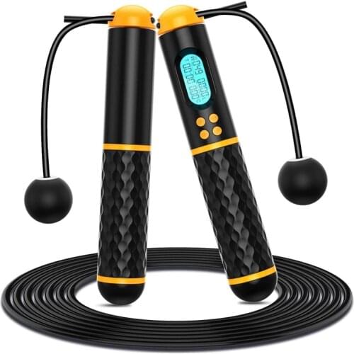 Top!-Speed Skipping Rope with Calorie Counter Smart Rope Skipping Weighted Jump Ropes for Fitness Adjustable