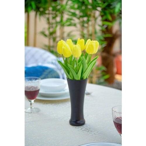 Vase 10'lu Yellow Wet Tulip artificial flower decoration artificial flower искусственный цветок