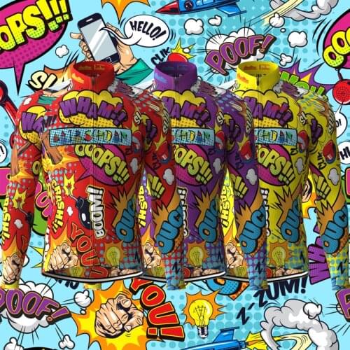 LairschDan Maillot Vtt Homme Long Sleeve Cycling Jersey Men Summer Cyclist Clothing Mtb Bicycle Clothes Shirt Cartoons Bike Wear