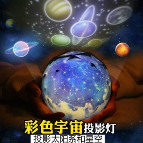 Starry Sky Earth Rotate Projector LED USB AA Battery Powered LED Night Novelty rolling Light toy