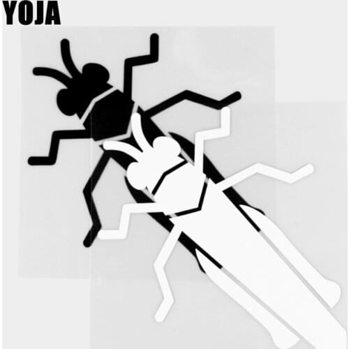 YOJA 12.5×12.5CM Small Locusts Cartoon Animals Vinyl Decal Car Stickers Black/Silver 19C-0462