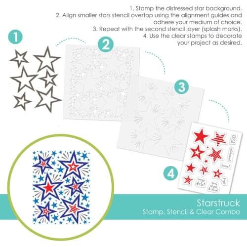 Star Happy 4th Boom Pop USA Metal Cutting Dice And Stamps Stencils For Scrapbooking Stamps Embossing Mold Diy Paper Cards Craft