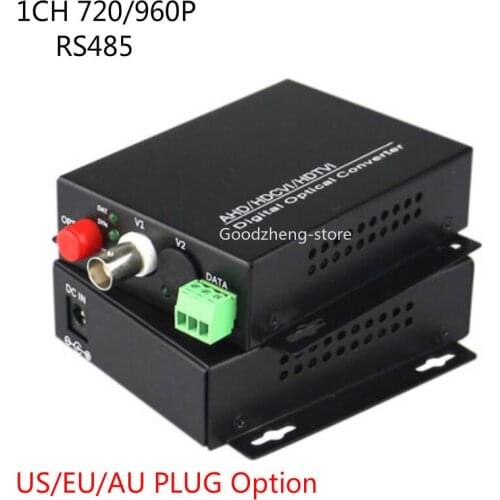 1-CH 720/960P AHD CVI 1v1d With RS485 FC Video Media converter Video Fiber Transceiver -- 1pair