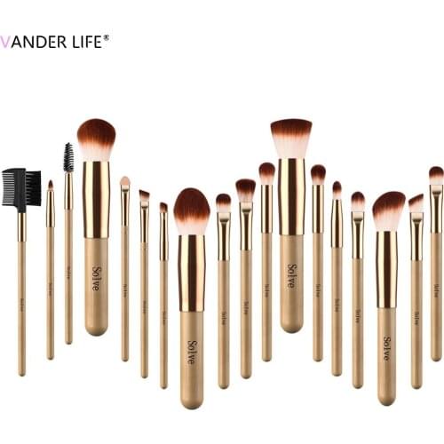 SOLVE Makeup Brushes, Professional Cosmetics Foundation Round Eyeshadow Fan Kabuki Makeup Brush set Kit
