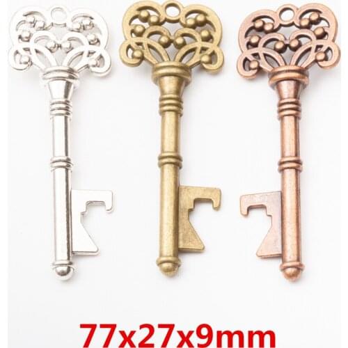 2pcs China Supplier metal alloy skeleton keys charms for keychain 5739