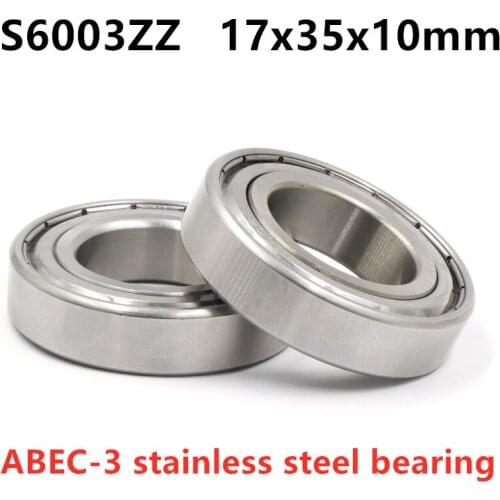 20pcs S6003ZZ 17x35x10 stainless steel 440C shielded deep groove ball bearing S6003-2Z 6003 17*35*10 mm
