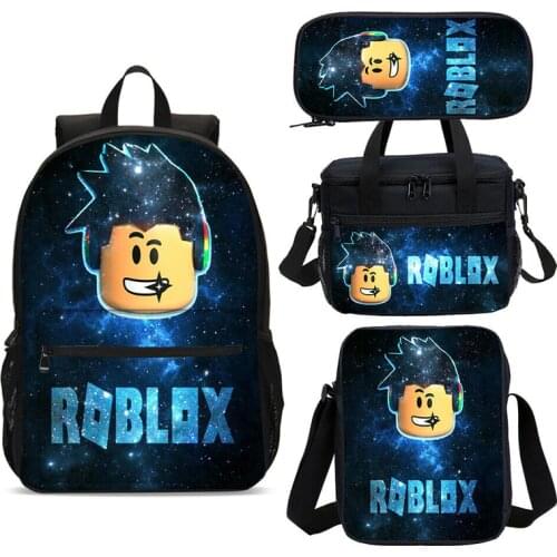 4Pcs/Set Cartoon Printed School Bags fashion game backpack teenagers nylon waterpoof Bookbag Mochila casual backpack