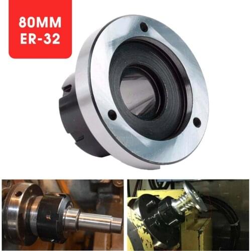 80mm ER-32 Black Collet Chuck 3901-5032 Compact Lathe Tool Tight Tolerance CNC Collect Chuck