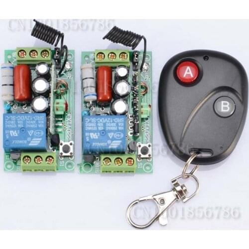 RF Wireless Remote Control Switch 220V 1CH 10A 2Receiver&1Transmitter 1-1 Light Lamp LED SMD OFF light control