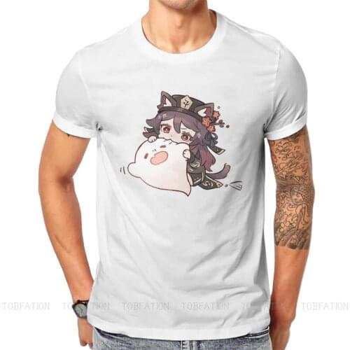 Hu Tao Hip Hop TShirt Genshin Impact Game Paimon Printing Streetwear Leisure T Shirt Men Short Sleeve Unique Gift Idea