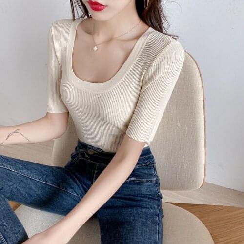 Женские трикотажные футболки GELITAYIN China At AliExpress