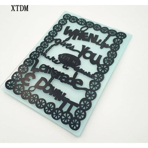 HOT plastic English template craft card making paper card album wedding decoration scrapbooking Embossing folders