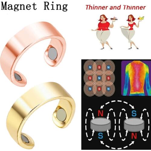 Personality Fashion Open Magnetic Health Ring Male and Female Open Ring Weight Loss Slim Health Ring Jewellery