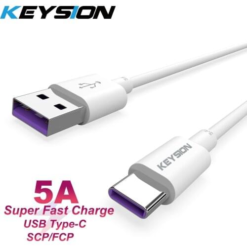 KEYSION USB C Cable 5A Supercharge USB Type C Cable for Huawei P30 P20 Pro Mate20 10 Pro P10 Plus lite Quick Charging Fast Cable