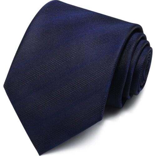 Classic Microfiber Mens Ties New Design Neck Ties 8cm Navy Blue Ties for Men Formal Business Wedding Party Gravatas Gift Box