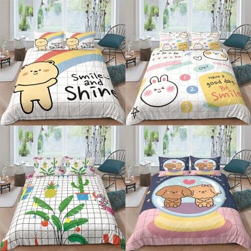 3D Flamingo 240*220Duvet Cover Dogs Quilt Bedding Set Animal Comforter Cover With Pillowcase Bed Cover 90/135/150 Bed Set 2/3PCS