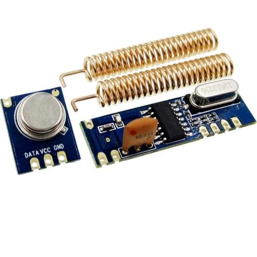 433MHz ASK RF Module kit (RF transmitter STX882+ RF receiver SRX882)+2 pcs nickel-plated spring antenna