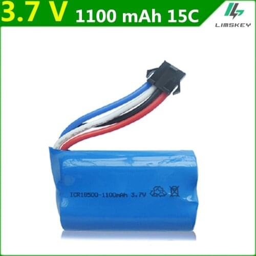3.7V 1100mAh Lipo battery For Udi UDI001 Battery and huanqi 960 2.4G remote control boat speedboat 18500 LIPO battery