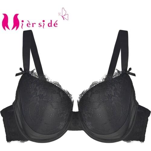 Mierside 1681 3Color New Style Fashion Big Size Bra Plus Push Up Women Brassiere Floral Lace Sexy Bralette Women Underwear