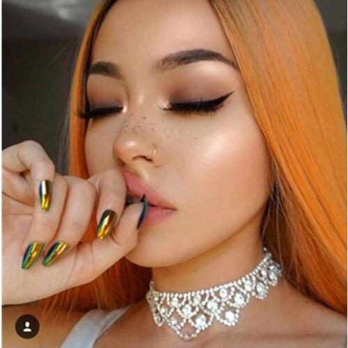 Fashion Women Wavy Neck chain Chokers Necklaces Shining Rhinestone Trendy Geometry Clavicle Gothic Collar Party Wholesale