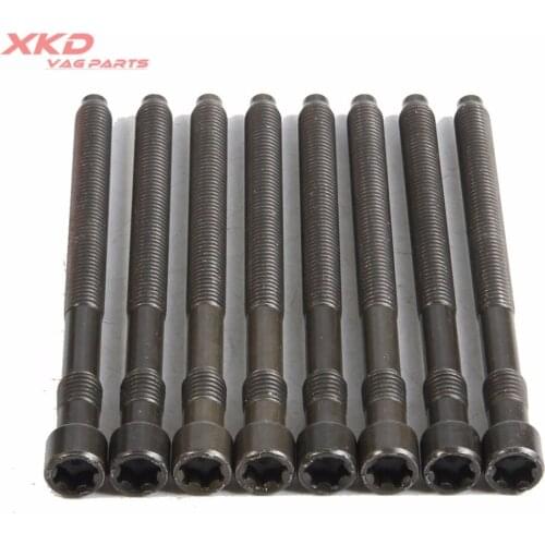 8pcs Engine Cylinder Head Bolts Set For V-W Passat 2.0L AU-DI A4 A6 3.0L M10*1.5*127 06B 103 385