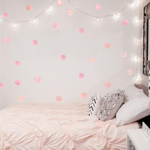 Pink Dots Wall Stickers on the Refrigerator for Home Decor Waterproof Stickers for the Bathroom Wall Decals