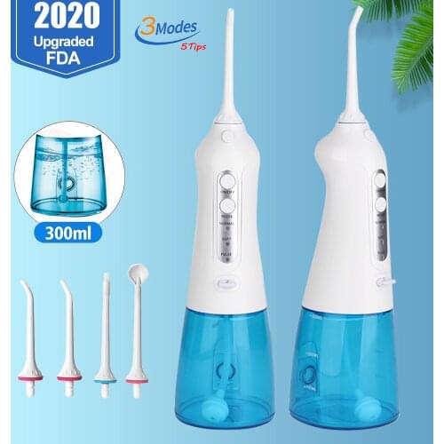 NEW Oral Irrigador Dental USB Rechargeable 5 Jet 300ml Water Floss Portable Dental Water Flosser Irrigation Teeth Cleaner