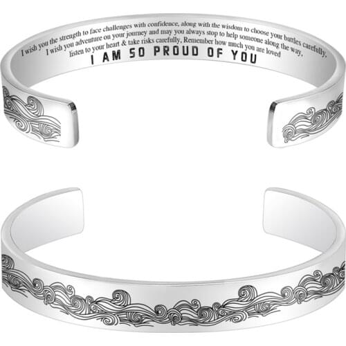 New I AM SO PROUD OF YOU Bracelets Birthday Christmas Gifts For Daughter Granddaughter From Mom Grandma Dad Grandpa