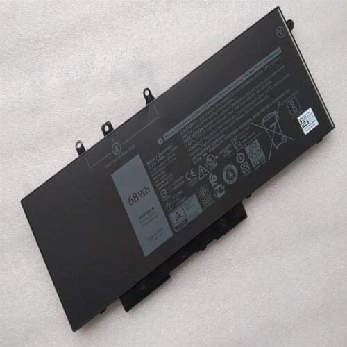 New GJKNX For Dell Latitude E5480 E5580 E5490 E5590 E5491 E5591 Precision 15 M3520 M3530 GD1JP Genuine Laptop Battery 7.6V 68Wh